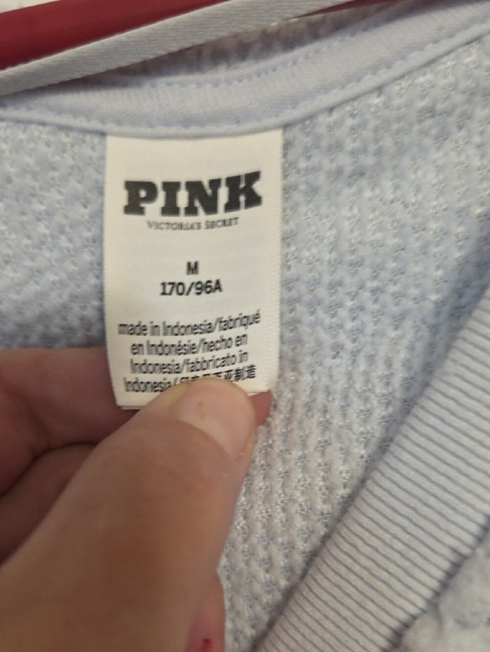 PINK Victoria's Secret Light Gray Sherpa V-Neck Pullover Hoodie - Picture 2 of 4